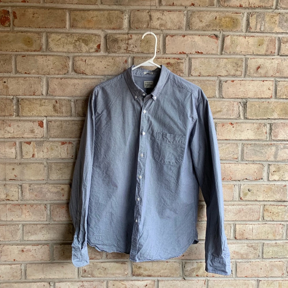 Men’s J. Crew Slim Plaid Button Down - Size L EUC